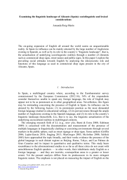 Examining the linguistic landscape of Alicante (Spain