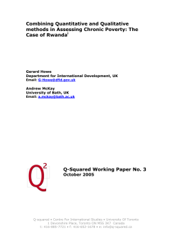 Combining Quantitative and Qualitative methods in Assessing
