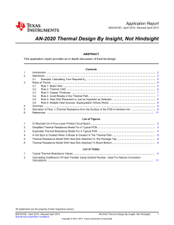 AN-2020 Thermal Design By Insight, Not