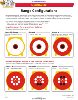Retrotec US1312 Range Configurations