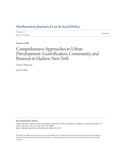 Comprehensive Approaches to Urban Development