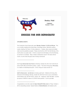 October 7, 2015 - Comanche County Democratic Party