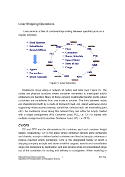 Liner Shipping Operations CY/CFS