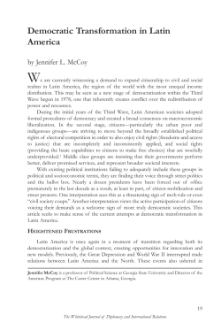 Democratic Transformation in Latin America