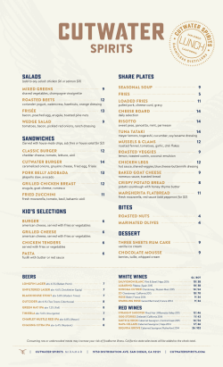 SALADS SANDWICHES Kid`s selections SHARE PLATES BITES