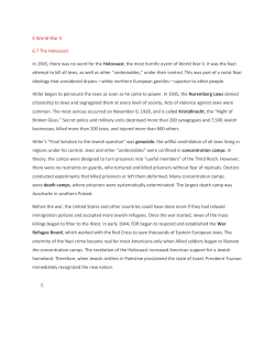 6 World War II 6.7 The Holocaust In 1945, there was no word for the