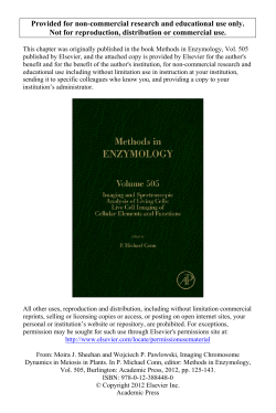 Imaging Chromosome Dynamics in Meiosis in