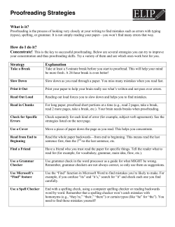 proofreading strategies list