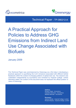A Practical Approach for Policies to Address GHG
