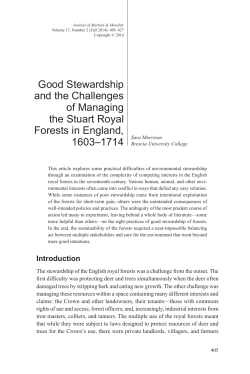Good Stewardship and the Challenges of Managing the Stuart