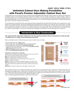 Unlimited Cabinet Door Making Possibilites with Freud`s Premier
