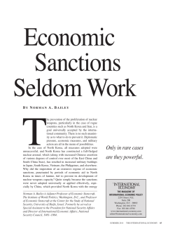 Economic Sanctions Seldom Work