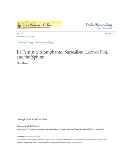 La Feminit&eacute; triomphante: Surrealism, Leonor Fini, and the Sphinx