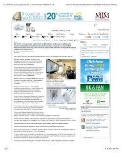 In DNA era, police print lab still crime-solving workhorse