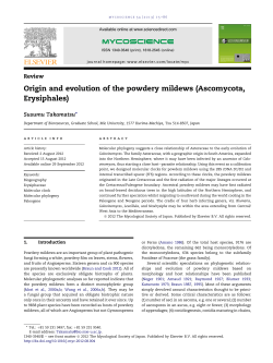 Origin and evolution of the powdery mildews (Ascomycota