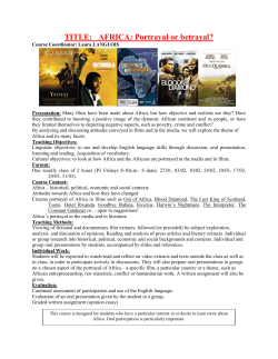 Course Description Africa P3 Jan