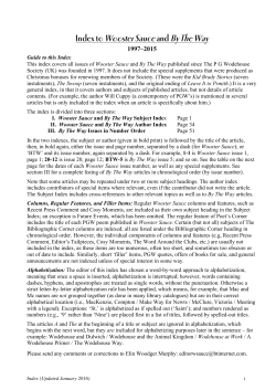 Here - PG Wodehouse Society