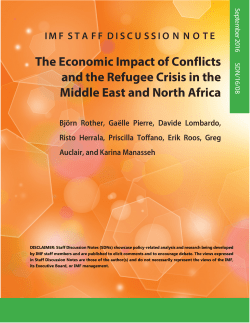The Economic Impact of Conflicts and the Refugee Crisis