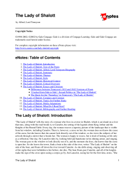 The Lady of Shalott