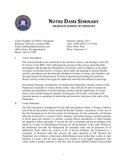 SS 502 - Notre Dame Seminary