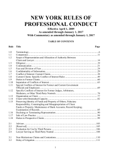 New York Rules of Professional Conduct