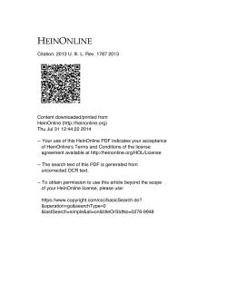 HeinOnline  - University of Virginia School of Law