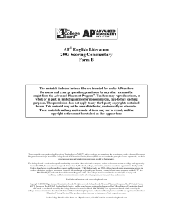 Scoring Commentary - AP Central