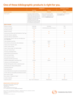 One of these bibliographic products is right for you.
