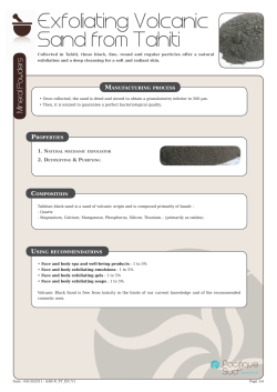 Exfoliating Volcanic Sand from Tahiti - In