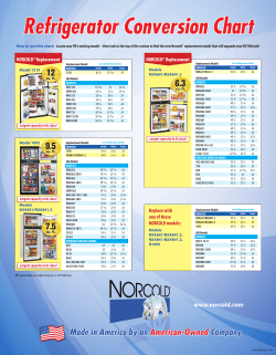 Norcold Conversion Chart