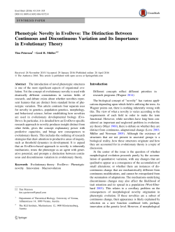 Phenotypic Novelty in EvoDevo: The Distinction Between
