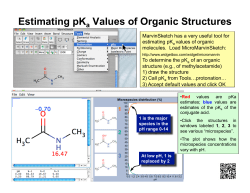 Estimating pK Values of Organic Structures