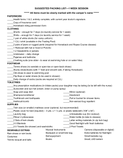 1 week packing list and tips