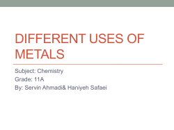Different Uses Of Metals