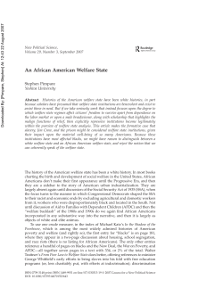 An African American Welfare State