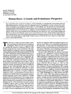 Human Races: A Genetic and Evolutionary Perspective