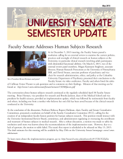 Spring 2015 - University Senate
