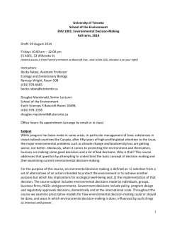 Environmental Decision-Making