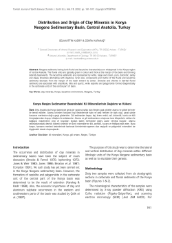 Distribution and Origin of Clay Minerals in Konya