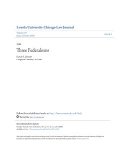 Three Federalisms - LAW eCommons