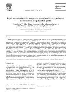Impairment of endothelium-dependent vasorelaxation in