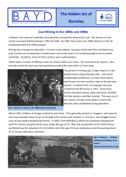 Coal Mining Resource - Barnsley Art On Your Doorstep