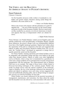 The Useful and the Beautiful