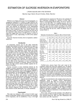 estimation of sucrose inversion in evaporators