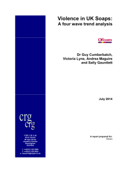 Violence in UK soaps: A four-wave trend analysis