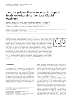 Ice-core palaeoclimate records in tropical South
