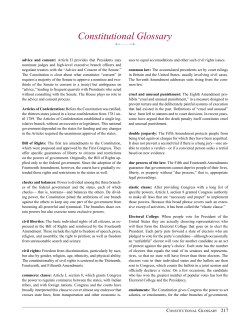 Our Constitution: Constitutional Glossary