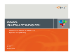 ENCODE Topic frequency management