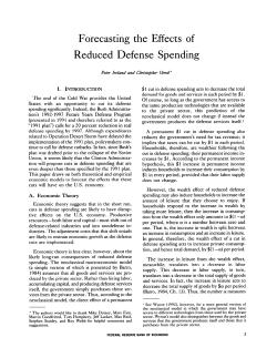 Forecasting the Effects of Reduced Defense Spending