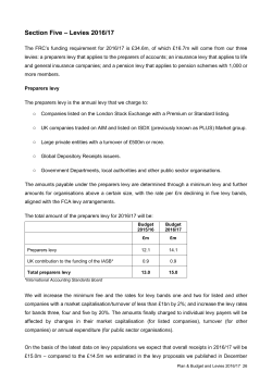 Section Five – Levies 2016/17
